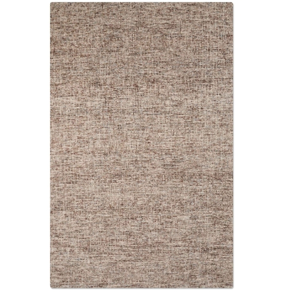Hand Tufted Wool 6'x9' Area Rug Solid Beige Brown