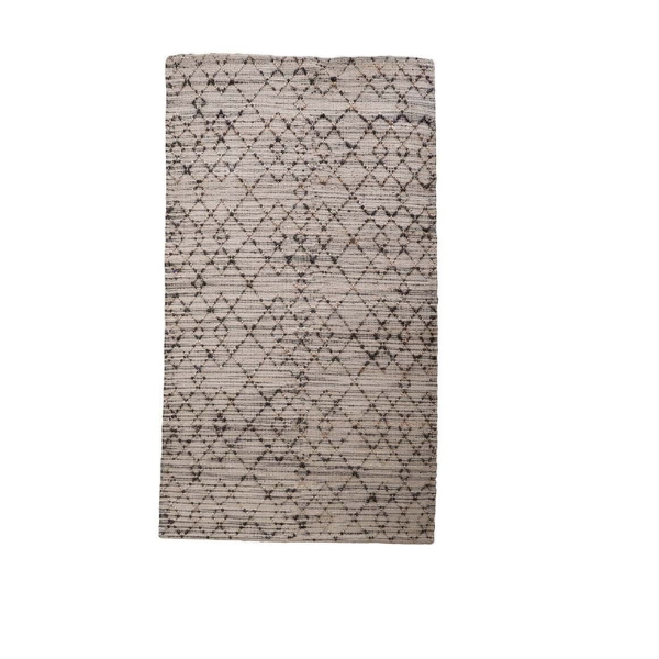 Hand Woven Jute 6'x9' Area Rug Contemporary Light Brown