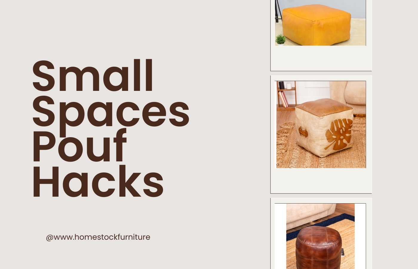 7 Small-Space Hacks Using Poufs for Storage and Seating