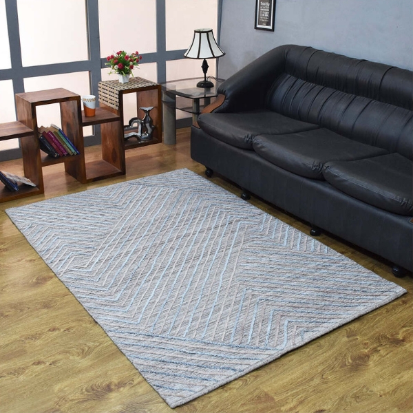 Hand Woven Overtufted Kilim Polypropylene 6'x9' Area Rug